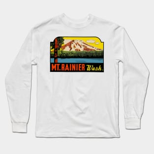 Mount Rainier Vintage Style Long Sleeve T-Shirt